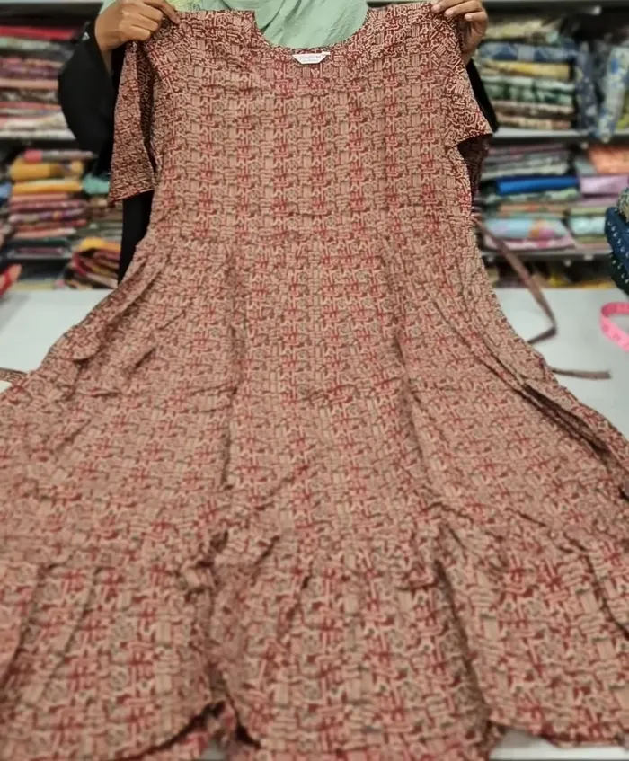 Premium Ajrak 60/60 Cotton Frock | AK1462